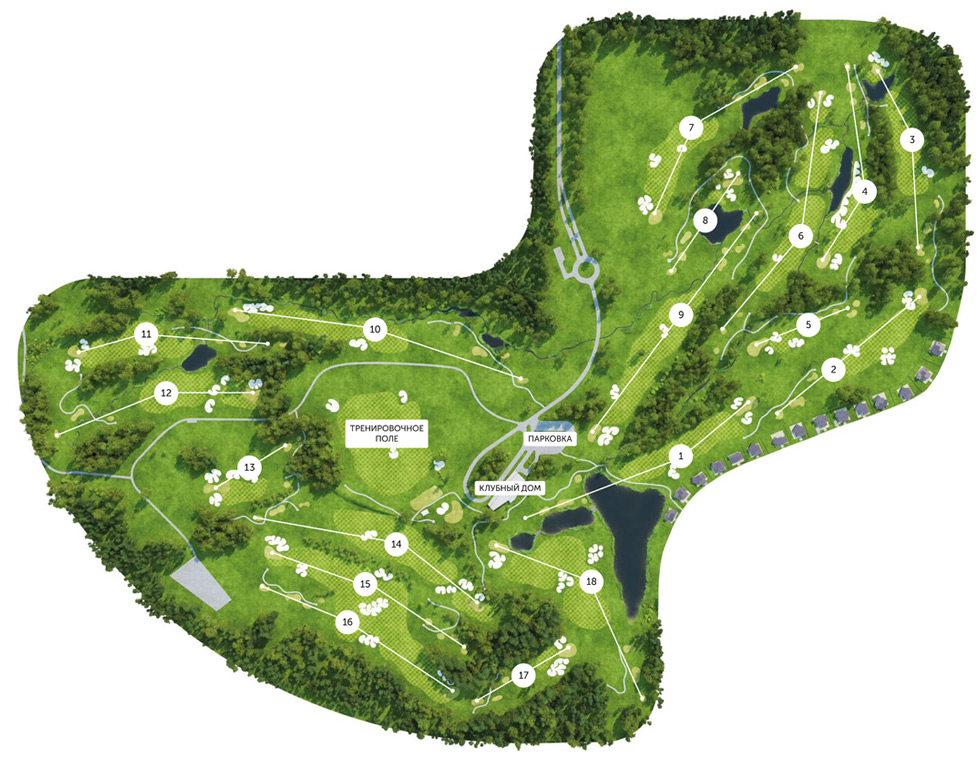 Схема поля Pine Creek Golf Resort